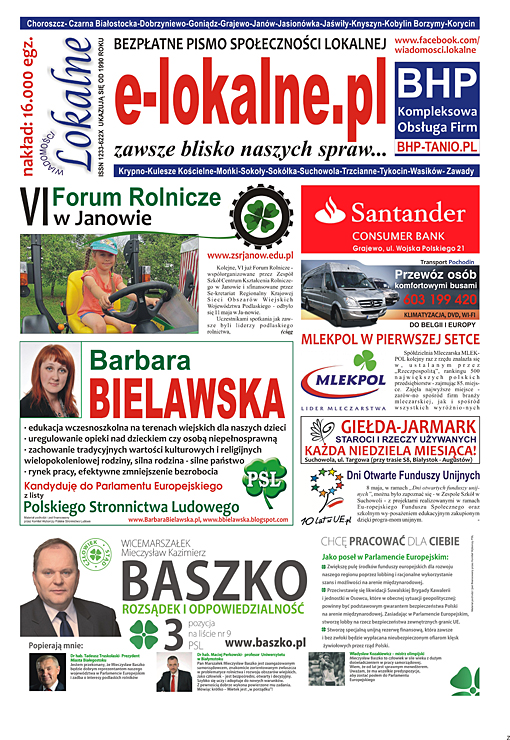 Wiadomości Lokalne kwiecień-maj 2014