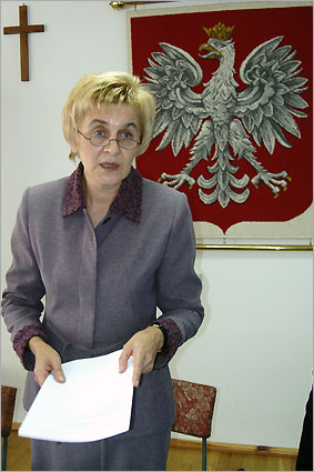 Przewodniczca Rady Powiatu Monieckiego - Irena Berner