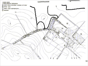 Hornostaje. Plan założenia dworsko - ogrodowego. Skala 1:1000. Zbiory prywatne