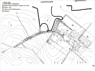 Hornostaje. Plan zaoenia dworsko - ogrodowego. Skala 1:1000. Zbiory prywatne