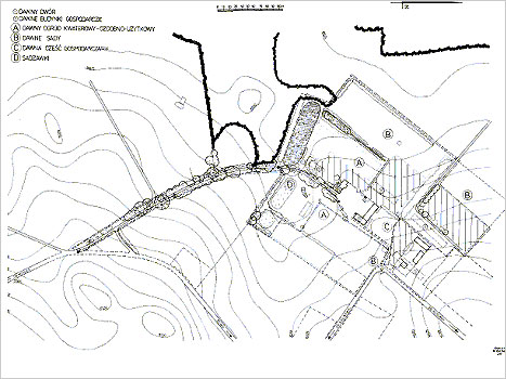 Sikory. Plan ogrodu dworskiego. Skala 1:1000. Zbiory prywatne